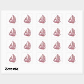 Dynamisches Silber PINK CRYSTAL SHIP Sticker Druck (Blatt)