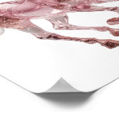 Dynamisches Silber PINK GLAS PFERD Statement Desig Poster (Ecke)