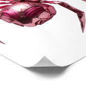 Dynamisches Silber PINK SPIDER Custom Design Poster (Ecke)