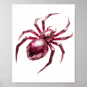 Dynamisches Silber PINK SPIDER Custom Design Poster
