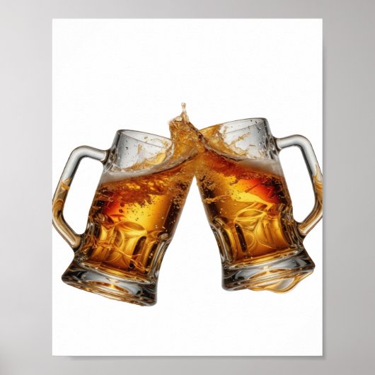 Dynamisches Silber PROST AUF DIE GUTE GESUNDHEIT v Poster (Vorne)