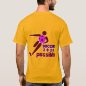 Dynamisches Soccer 2026 Silhouettendesign T-Shirt (Rückseite)