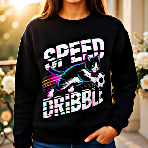 Dynamisches Soccer-Cat sportliches Sweatshirt für