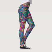 Dynamisches Urban Waves Abstraktes Muster Leggings (Rechts)