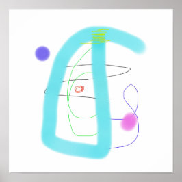 Dynamisches Zusammenspiel von Formen und Farben Poster