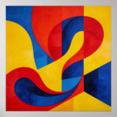 Dynamismus - Abstrakter Stil Primärfarbige Kunst Poster (Vorne)