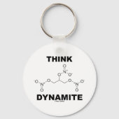 Dynamit (chemisches Nitroglyzerin-Molekül) Schlüsselanhänger (Vorderseite)