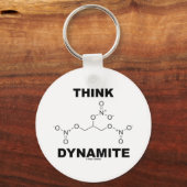 Dynamit (chemisches Nitroglyzerin-Molekül) Schlüsselanhänger (Vorderseite)