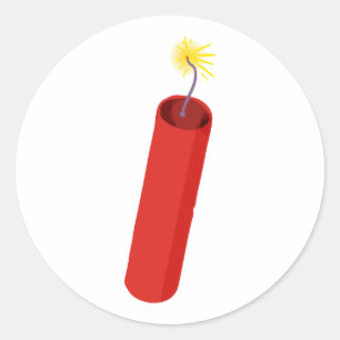 dynamit dynamite runder aufkleber