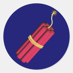 dynamit dynamite runder aufkleber