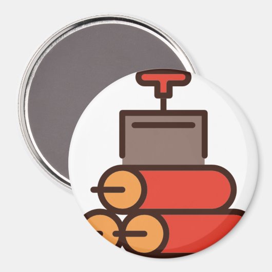 Dynamit Magnet (Vorderseite/Rückseite)