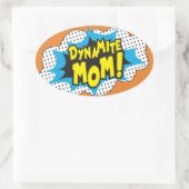 Dynamit Mama! -Glänzend, Ovaler Aufkleber (Tasche)