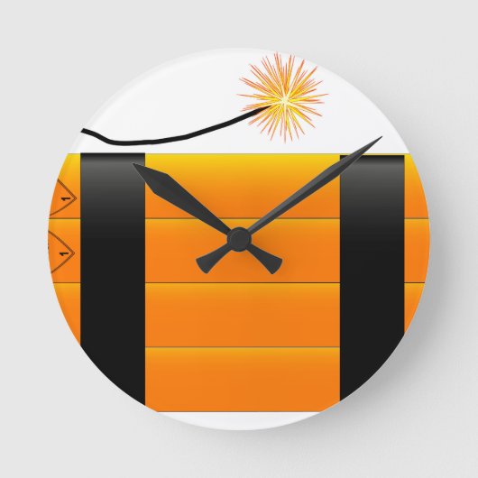 Dynamit Runde Wanduhr (Vorderseite)