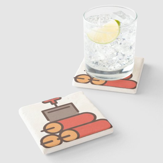 Dynamit Steinuntersetzer (Seitenansicht)