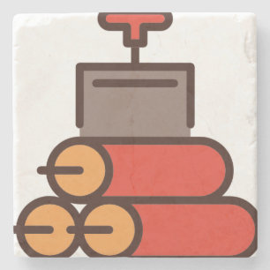 Dynamit Steinuntersetzer