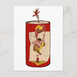 DYNAMITE Anpassbare Vintage Black Americana Postkarte