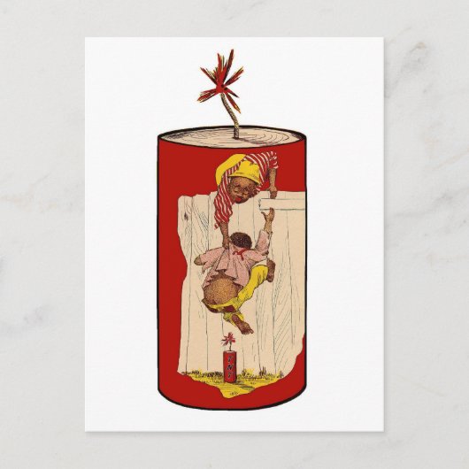 DYNAMITE Anpassbare Vintage Black Americana Postkarte (Vorderseite)