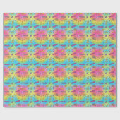 Dynamite Pop Art Rainbow Pattern Geschenkpapier (Flach)