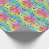 Dynamite Pop Art Rainbow Pattern Geschenkpapier (Ecke)