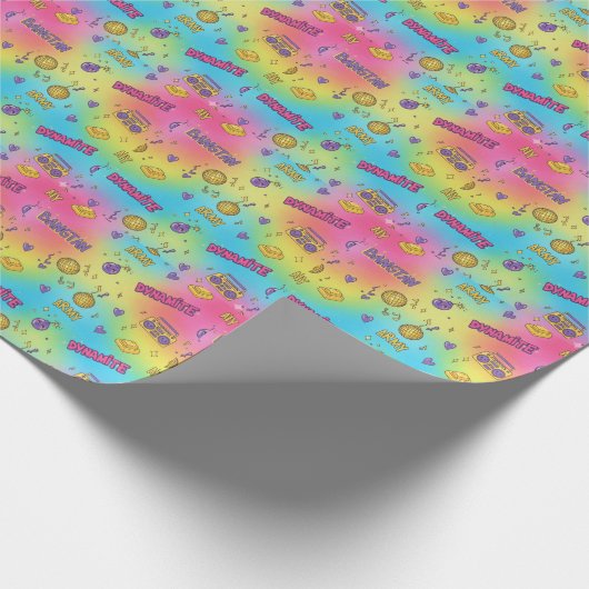 Dynamite Pop Art Rainbow Pattern Geschenkpapier (Ecke)