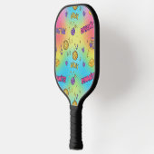 Dynamite Pop Art Rainbow Pattern Pickleball Schläger (Links)