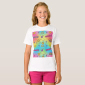 Dynamite Pop Art Rainbow Pattern T-Shirt (Vorne ganz)