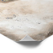 Dynastie - Rote Abstrakte Kunst Poster (Ecke)