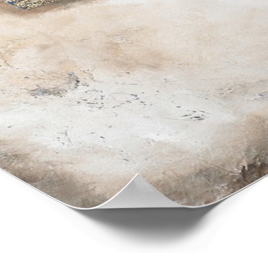 Dynastie - Rote Abstrakte Kunst Poster (Ecke)