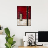 Dynastie - Rote Abstrakte Kunst Poster (Heimbüro)