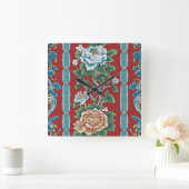 Dynastischer Garten Quadratische Wanduhr (Zuhause)