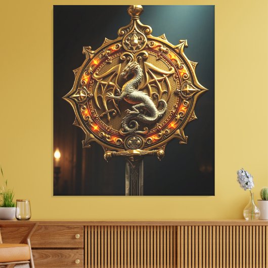 Dynastisches Erbe – Das goldene Drachensiegel Leinwanddruck (Insitu (Wohnzimmer))