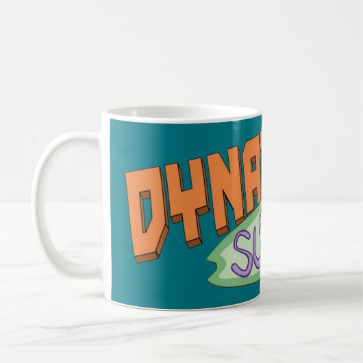 Dynateens Brandungs-Kraft-Logo-Tasse Kaffeetasse (Links)