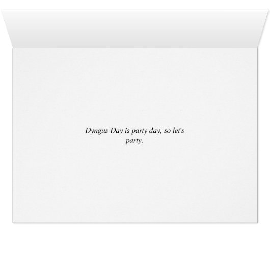 Dyngus Day Card Roter Balkon & Grenze (Innenansicht Horizontal (Unten))