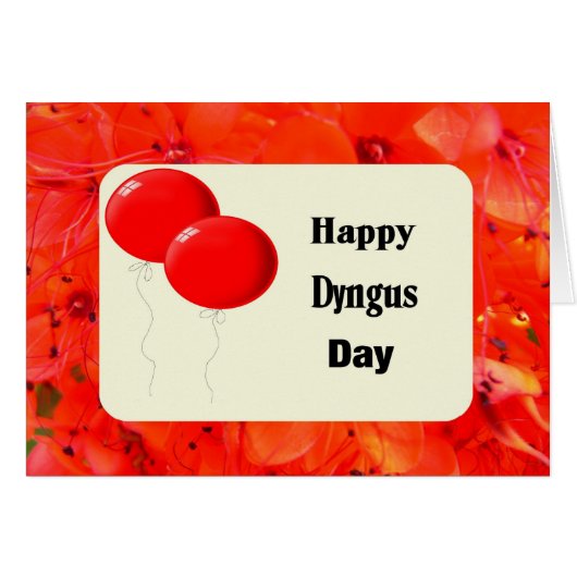 Dyngus Day Card Roter Balkon & Grenze (Vorderseite (Horizontal))