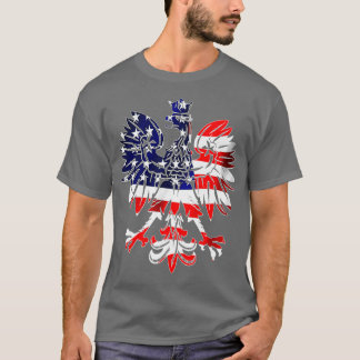 Dyngus Day Polish Eagle USA Flag Amerika Polen T-Shirt
