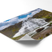 Dynjandi-Wasserfall Poster (Ecke)