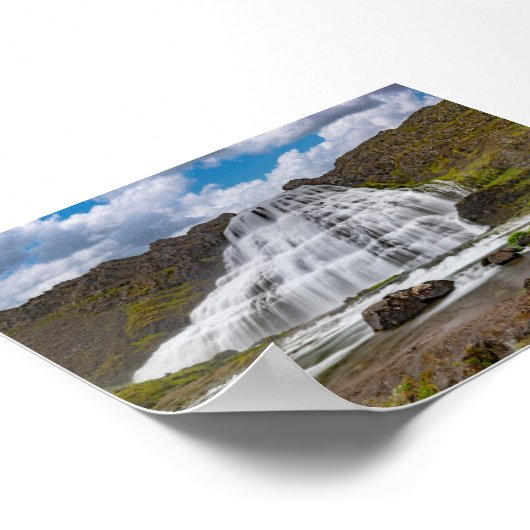 Dynjandi waterfall poster (Ecke)