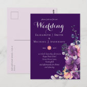 Dynsty Lila Ginger Floral Wedites Postkarte (Vorne/Hinten)