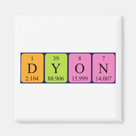 Dyon Periodenmagnet Magnet (Vorne)