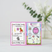 Dypsie - Dysprosium Horn Einhorn Postkarte (Stehend Vorderseite)