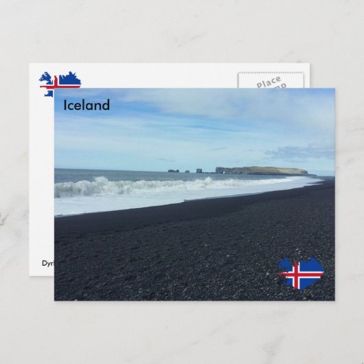 Dyrhólaey, Island Postkarte (Vorne/Hinten)