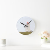 Dyrholaey Lighthouse Iceland Clock Runde Wanduhr (Zuhause)