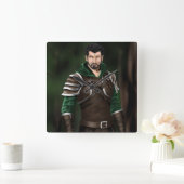 Dyron the Ranger Quadratische Wanduhr (Zuhause)