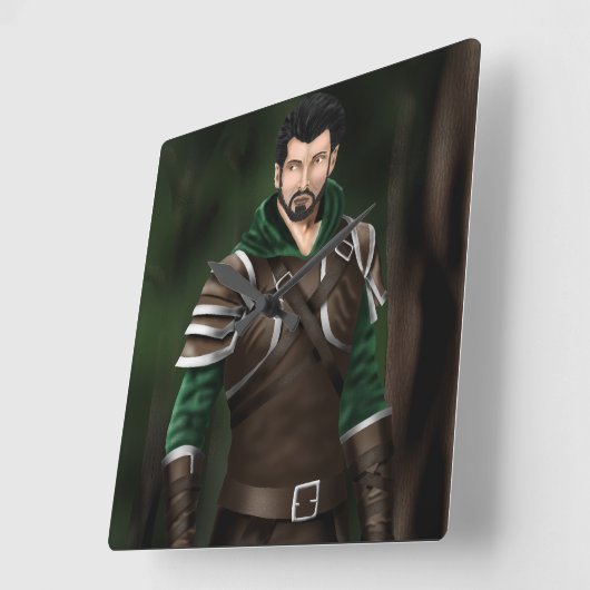 Dyron the Ranger Quadratische Wanduhr (Winkel)