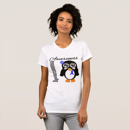 Dysautonomia Bewusstseins-Pinguin T-Shirt (Vorne ganz)