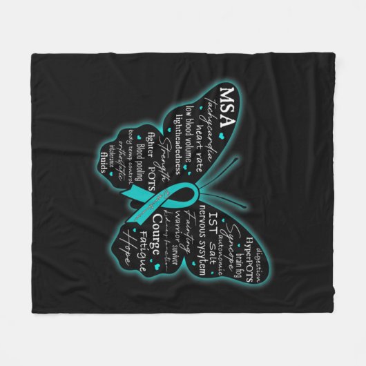 Dysautonomie Awareness POTS HyperPOTS NCS Monat T- Fleecedecke (Vorderseite (Horizontal))