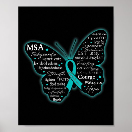 Dysautonomie Awareness POTS HyperPOTS NCS Monat T- Poster (Vorne)