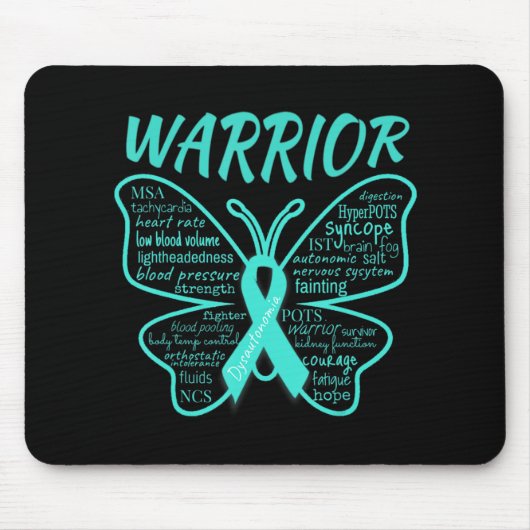 Dysautonomie Awareness POTS HyperPOTS NCS Warrior Mousepad (Vorne)