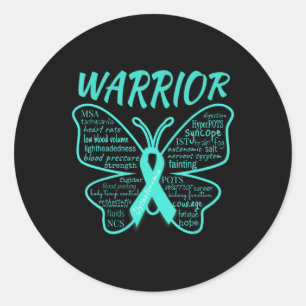 Dysautonomie Awareness POTS HyperPOTS NCS Warrior Runder Aufkleber