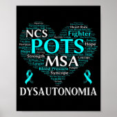 Dysautonomie Bewusstseinsbildung Aquamariner Multi Poster (Vorne)